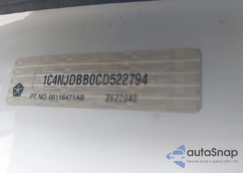 2012 Jeep Compass Sport из США, поврежденный, VIN 1C4NJDBB0CD522794